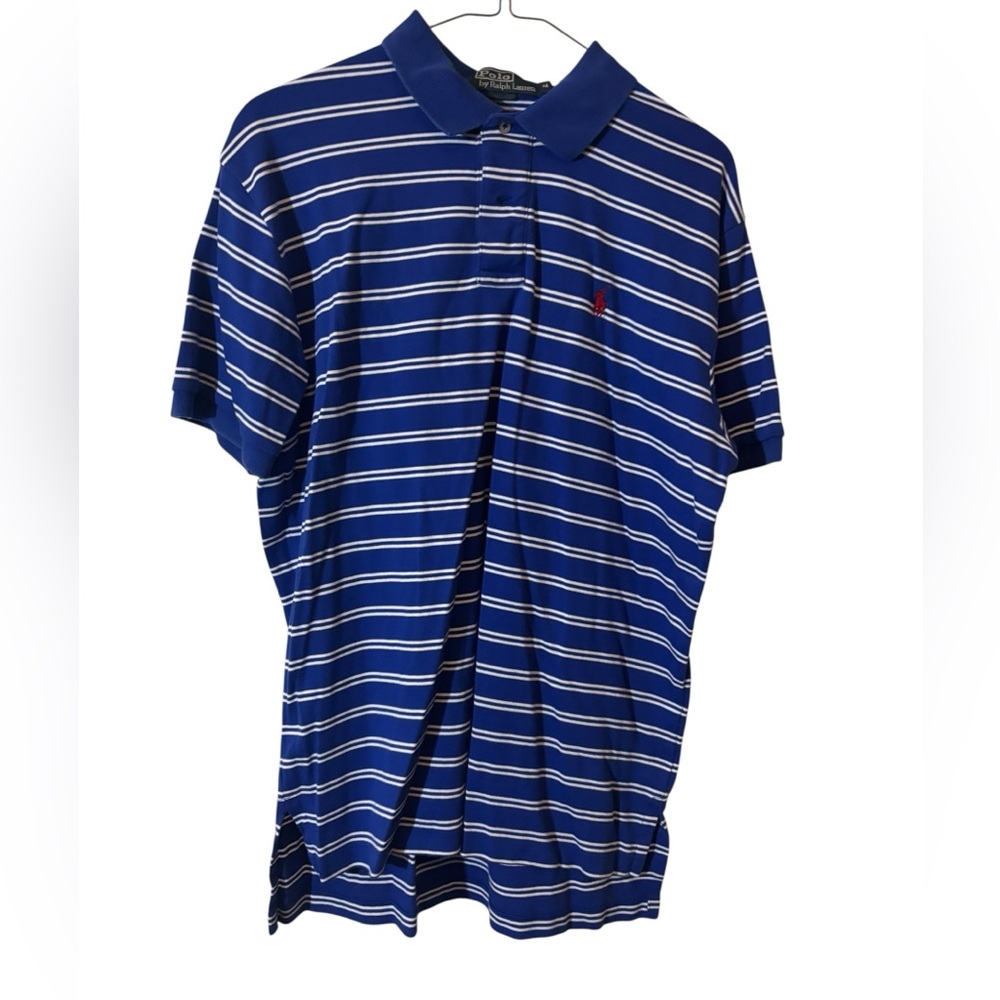 Polo by Ralph Lauren Navy and White Striped Shirt